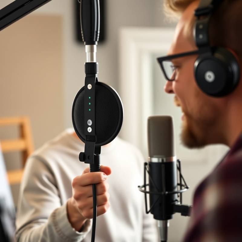 Bilde av en person som snakker i en mikrofon, symboliserer et nybegynnerkurs i podkasting.